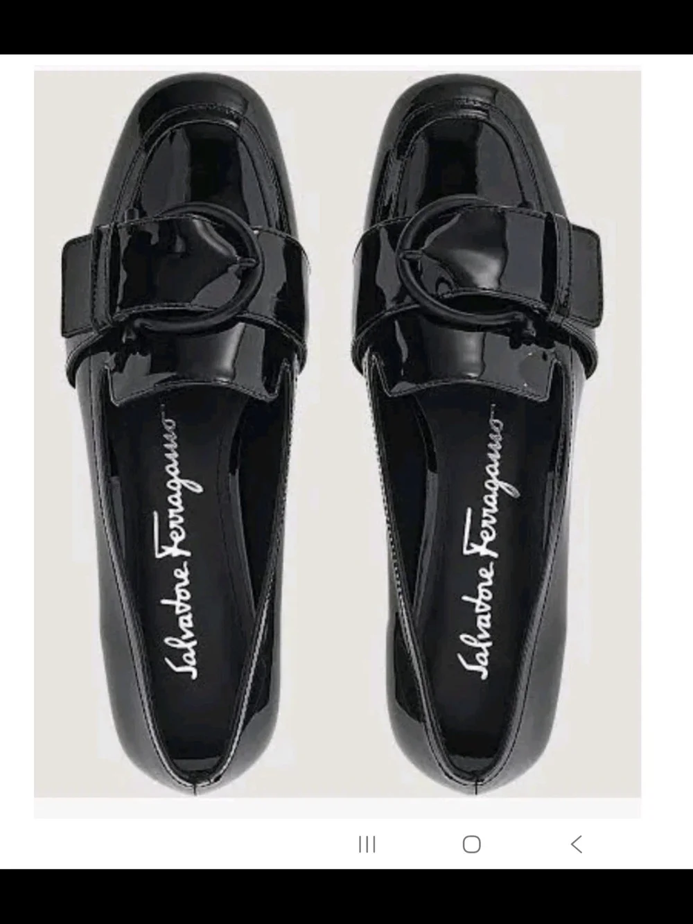 Salvatore Ferragamo Women's Black BONNIE LOAFERS Patent Shiny LEATHER SIZE 8.5 C